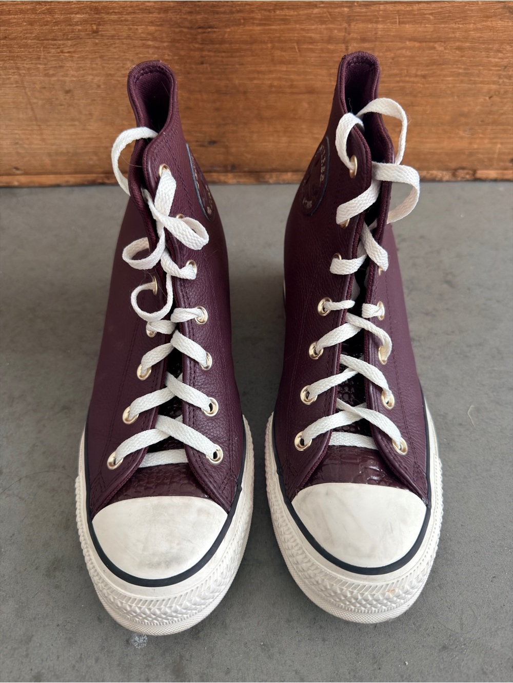 Converse All Star High Top Sneakers - Dark Brown and White - Picture 4 of 10